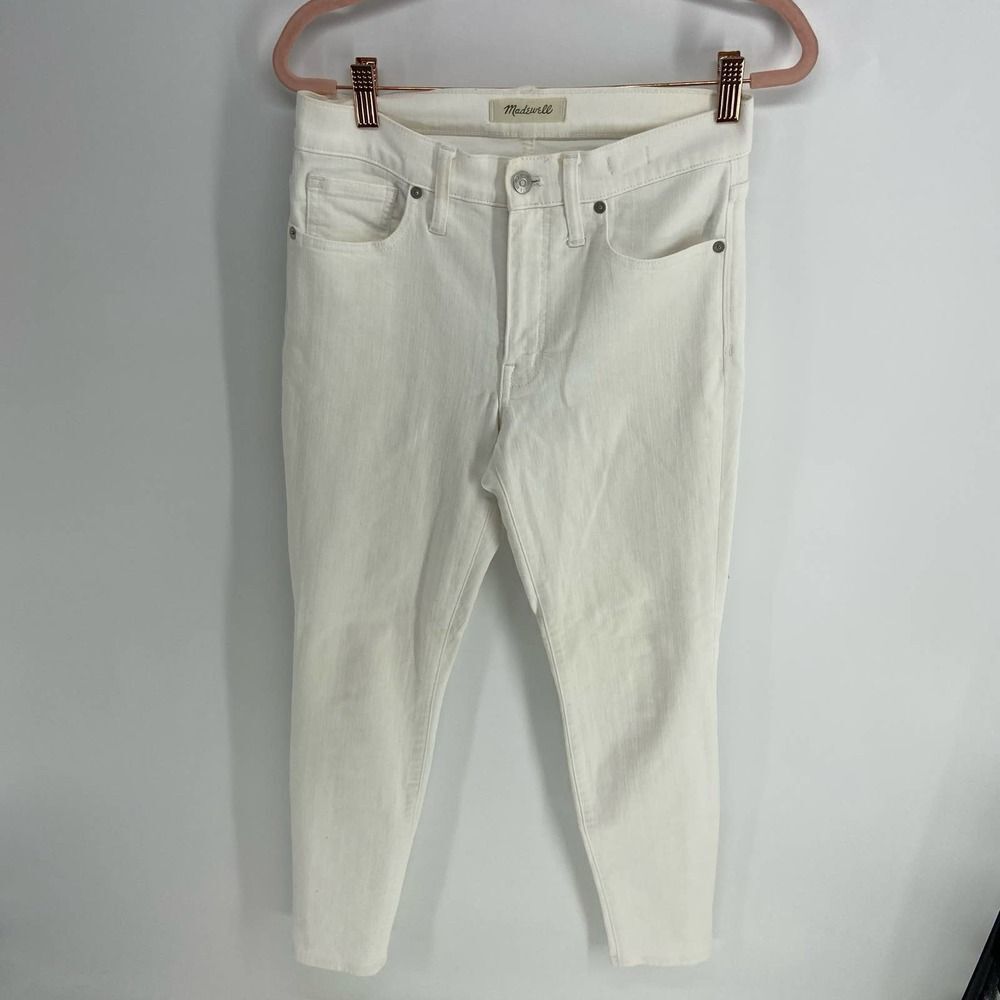 Madewell white 9 inch high rise skinny jeans pants women 27